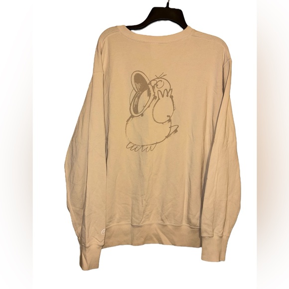 Uniqlo Pokemon x James Jarvis UT Tan My Memory Fails Me Sweater Psyduck Sz L - Picture 3 of 6
